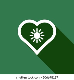   Sun  icon. Flat design.
