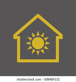   Sun  icon. Flat design.