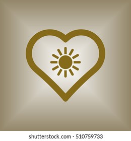   Sun  icon. Flat design.