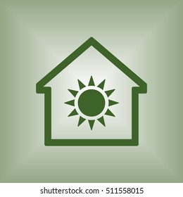   Sun  icon. Flat design.