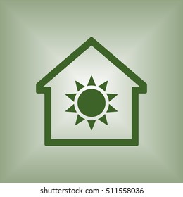   Sun  icon. Flat design.