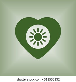   Sun  icon. Flat design.