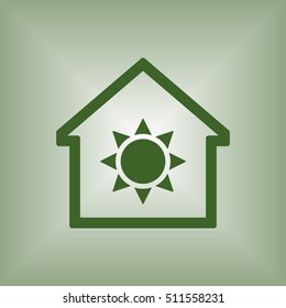   Sun  icon. Flat design.