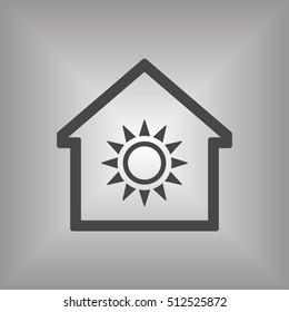   Sun  icon. Flat design.
