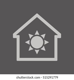   Sun  icon. Flat design.