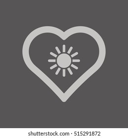   Sun  icon. Flat design.