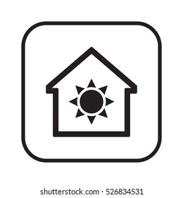   Sun  icon. Flat design.