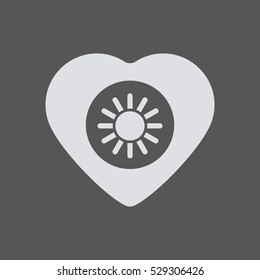   Sun  icon. Flat design.