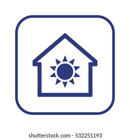  Sun  icon. Flat design.