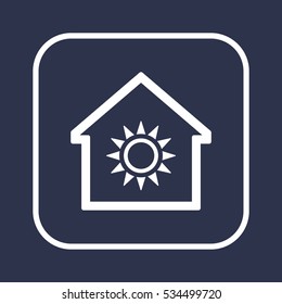   Sun  icon. Flat design.