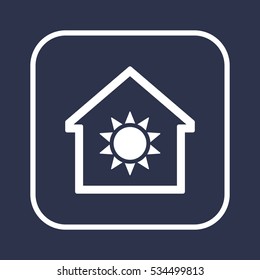   Sun  icon. Flat design.