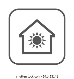   Sun  icon. Flat design.