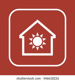   Sun  icon. Flat design.