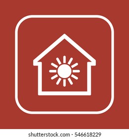   Sun  icon. Flat design.