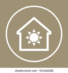   Sun  icon. Flat design.