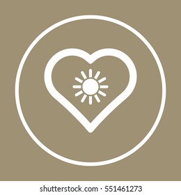   Sun  icon. Flat design.