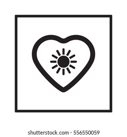   Sun  icon. Flat design.