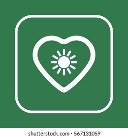   Sun  icon. Flat design.