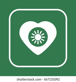   Sun  icon. Flat design.