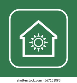   Sun  icon. Flat design.