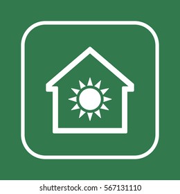   Sun  icon. Flat design.