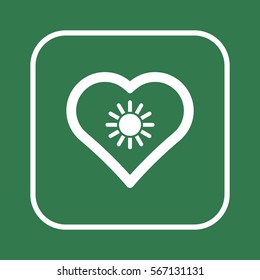   Sun  icon. Flat design.
