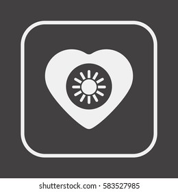   Sun  icon. Flat design.