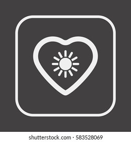   Sun  icon. Flat design.