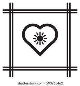   Sun  icon. Flat design.