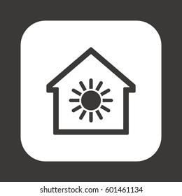   Sun  icon. Flat design.