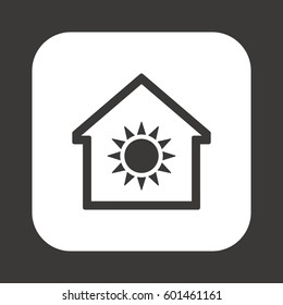   Sun  icon. Flat design.