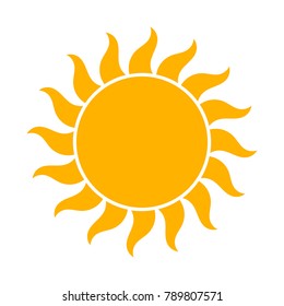 Sun Icon Flat Design Illustration Stock Vector (Royalty Free) 789807571 ...