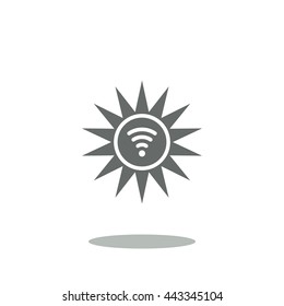 sun Icon, flat design style
