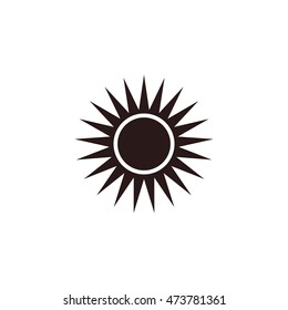 sun Icon, flat design style