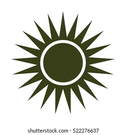 sun Icon, flat design style
