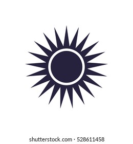 sun Icon, flat design style