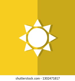 sun icon. flat design vector.