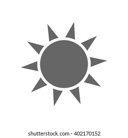 Sun icon, flat design, vector