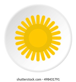 Sun icon. Flat illustration of sun vector icon for web