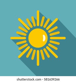 Sun icon. Flat illustration of sun vector icon for web