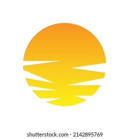 Sun icon. Flat natural sun vector illustration.