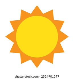Sun icon in flat style.