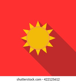 Sun icon, flat style