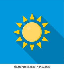 Sun icon in flat style