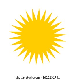 sun icon flat style isolated on white background. vector illustration