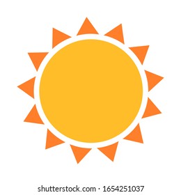 sun icon flat style isolated on white background. vector illustration