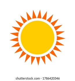 sun icon flat style isolated on white background. vector illustration