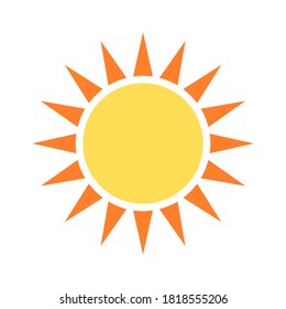 sun icon flat style isolated on white background. vector illustration