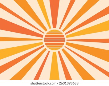 Sun icon in flat style. Sunrise vector illustration on isolated background. Sunset sign business concept.