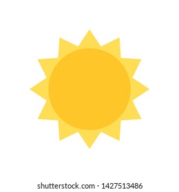 sun icon flat style vector 